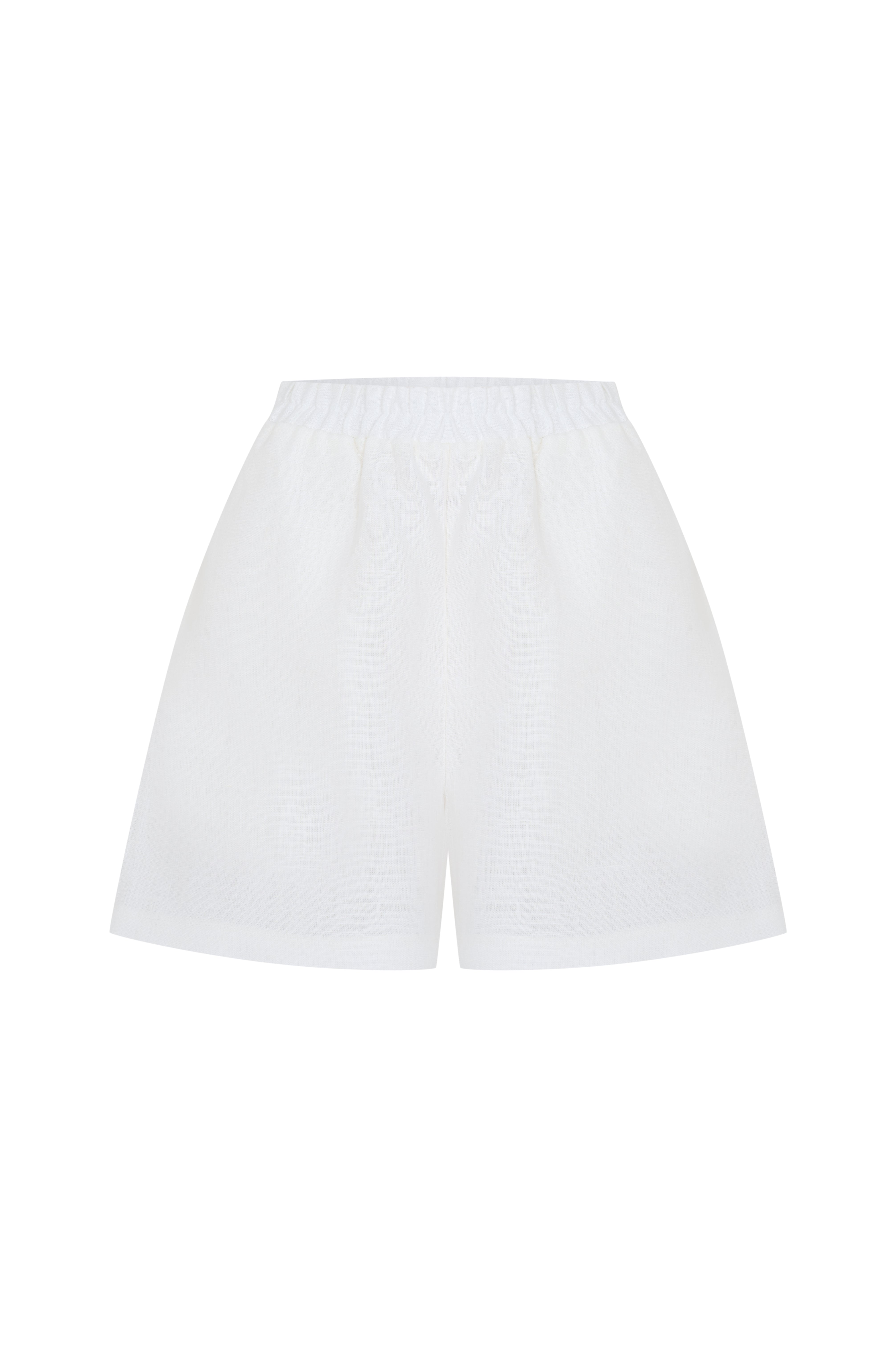 Beli Lastikli Keten Şort