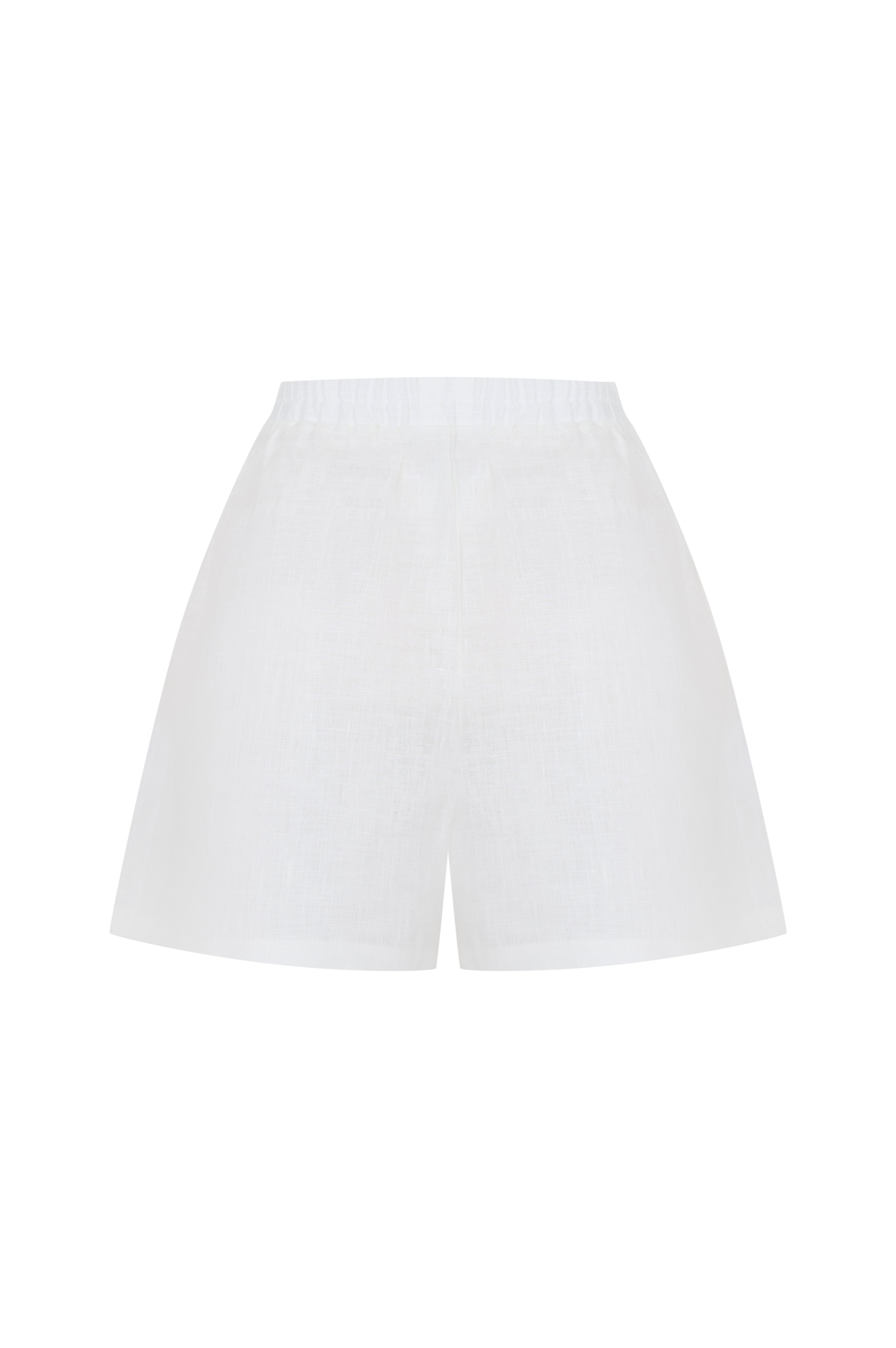 Beli Lastikli Keten Şort