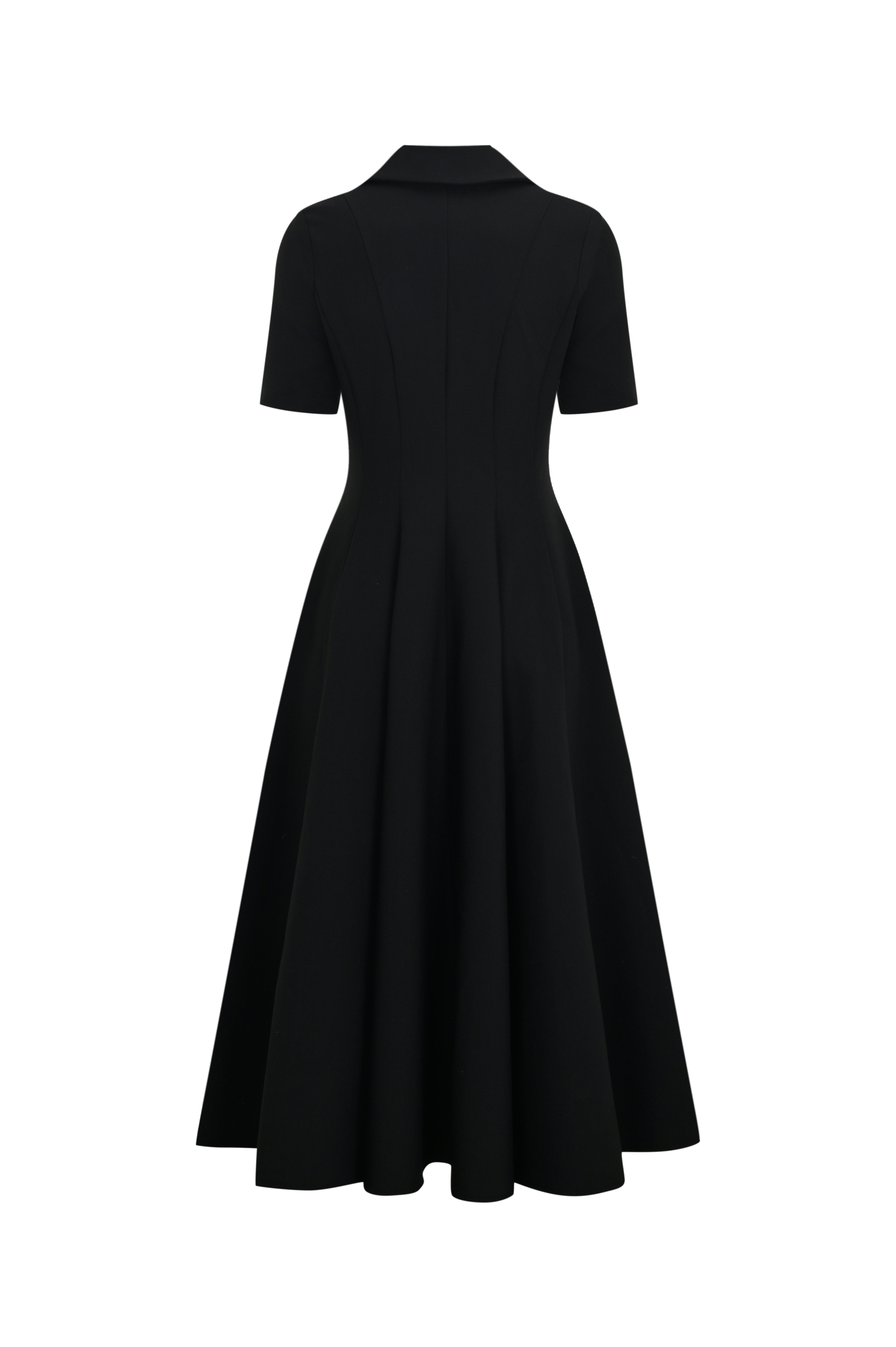 Kısa Kollu Volanlı Midi Elbise