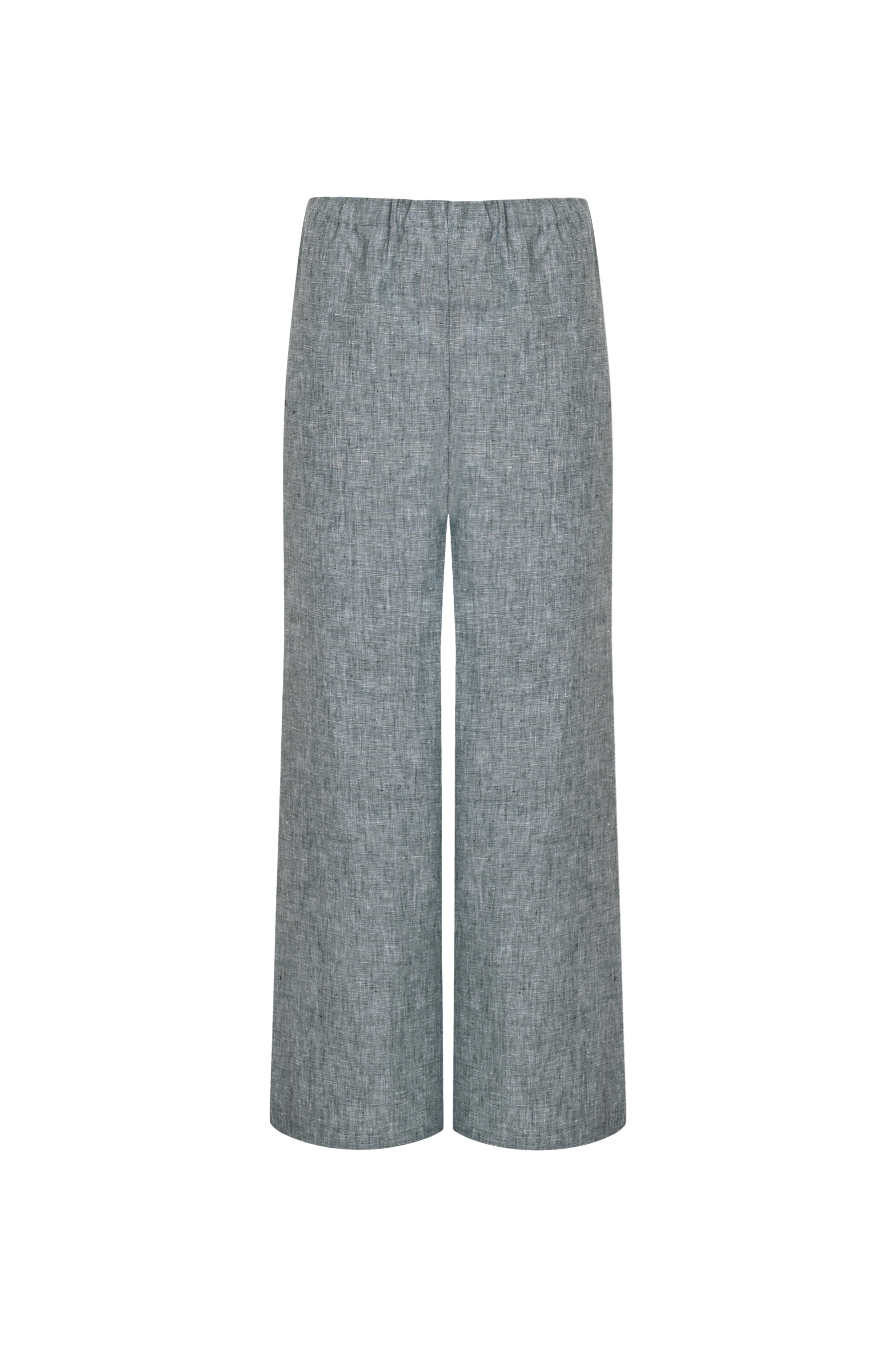 Taş İşlemeli Rahat Keten Pantolon