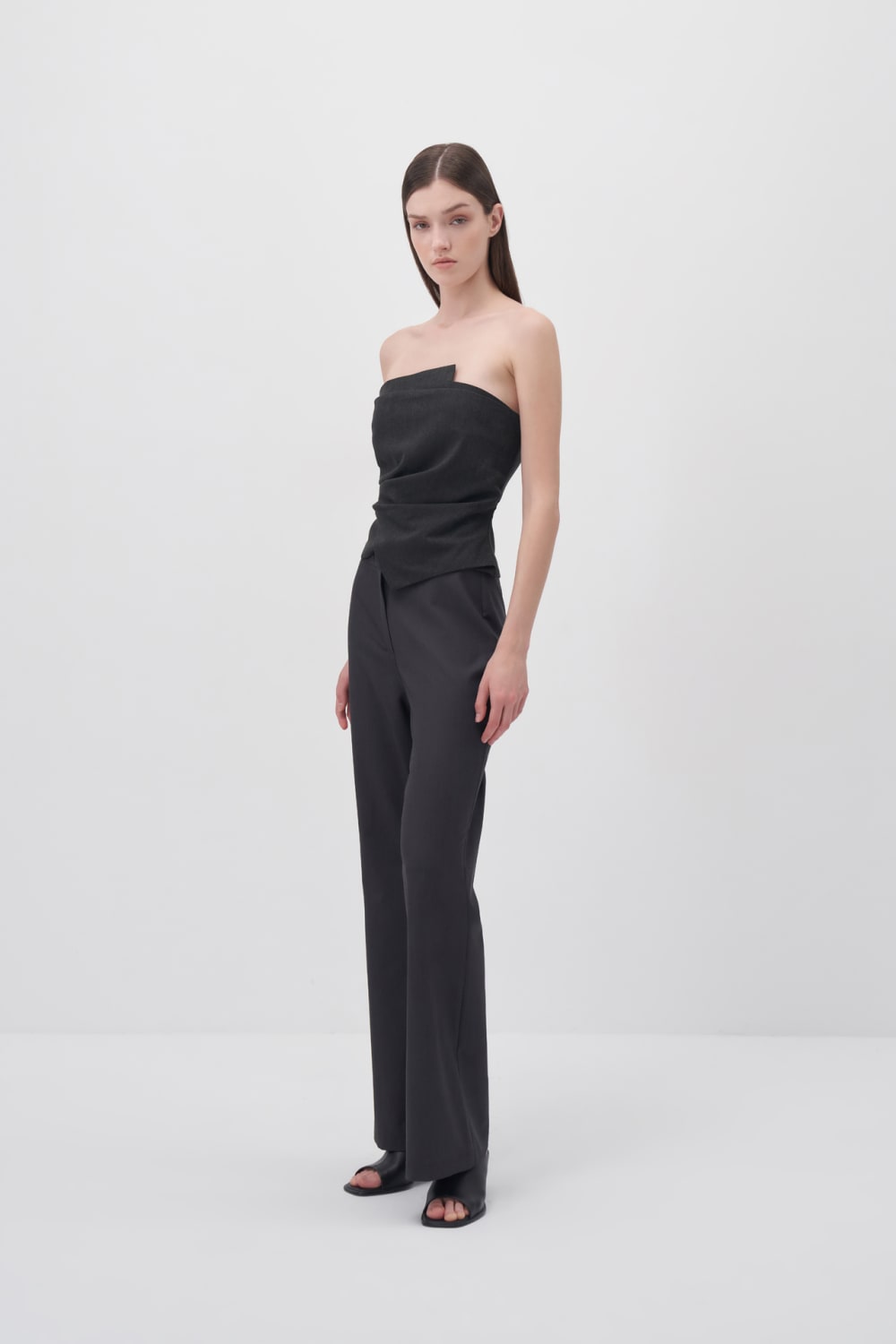Smoked Flare Cut Trousers