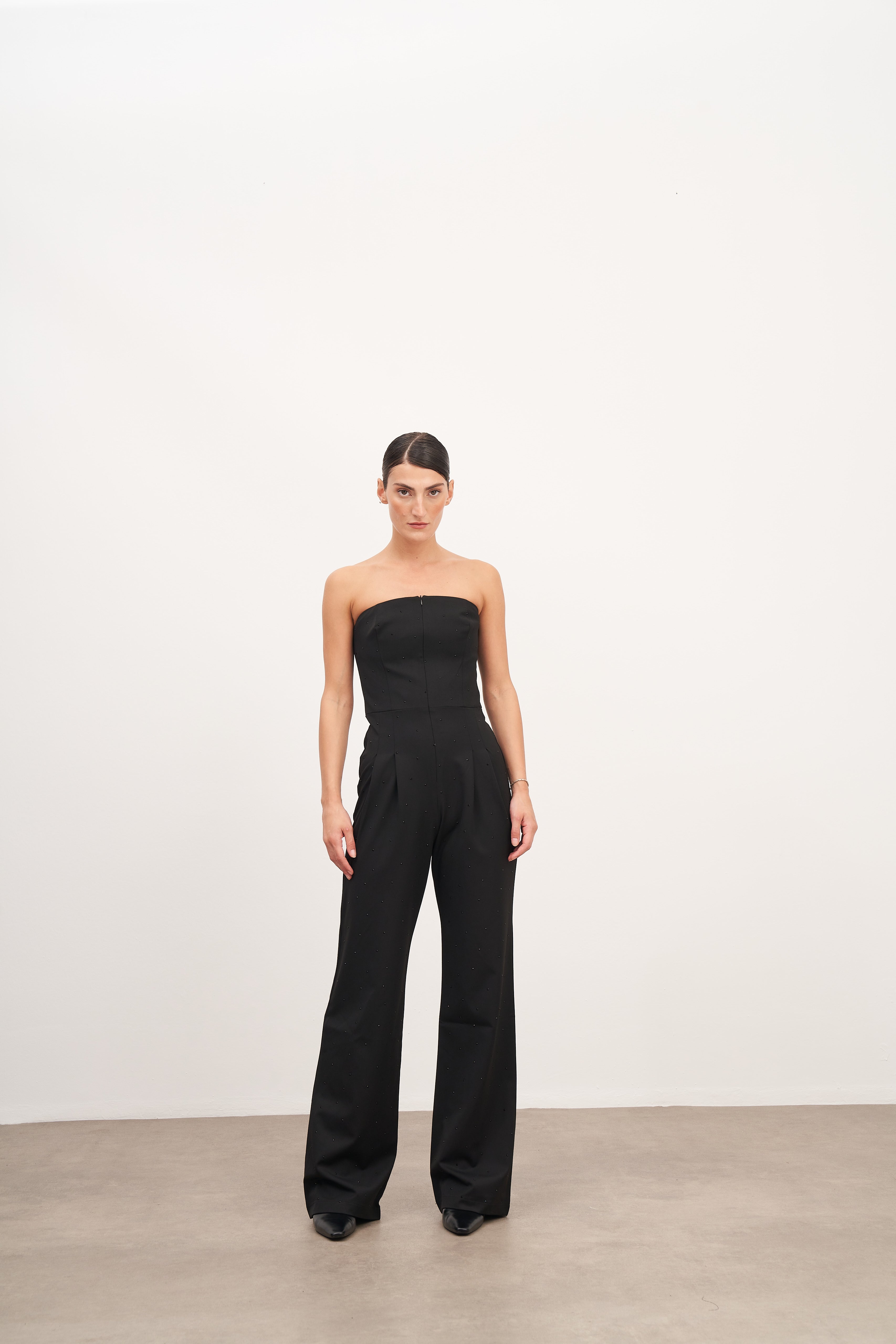 Fermuar Detaylı Straplez Hotfix Tulum