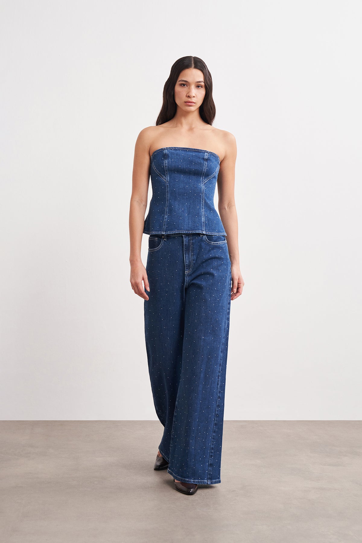 Hotfix Baskılı Denim Pantolon