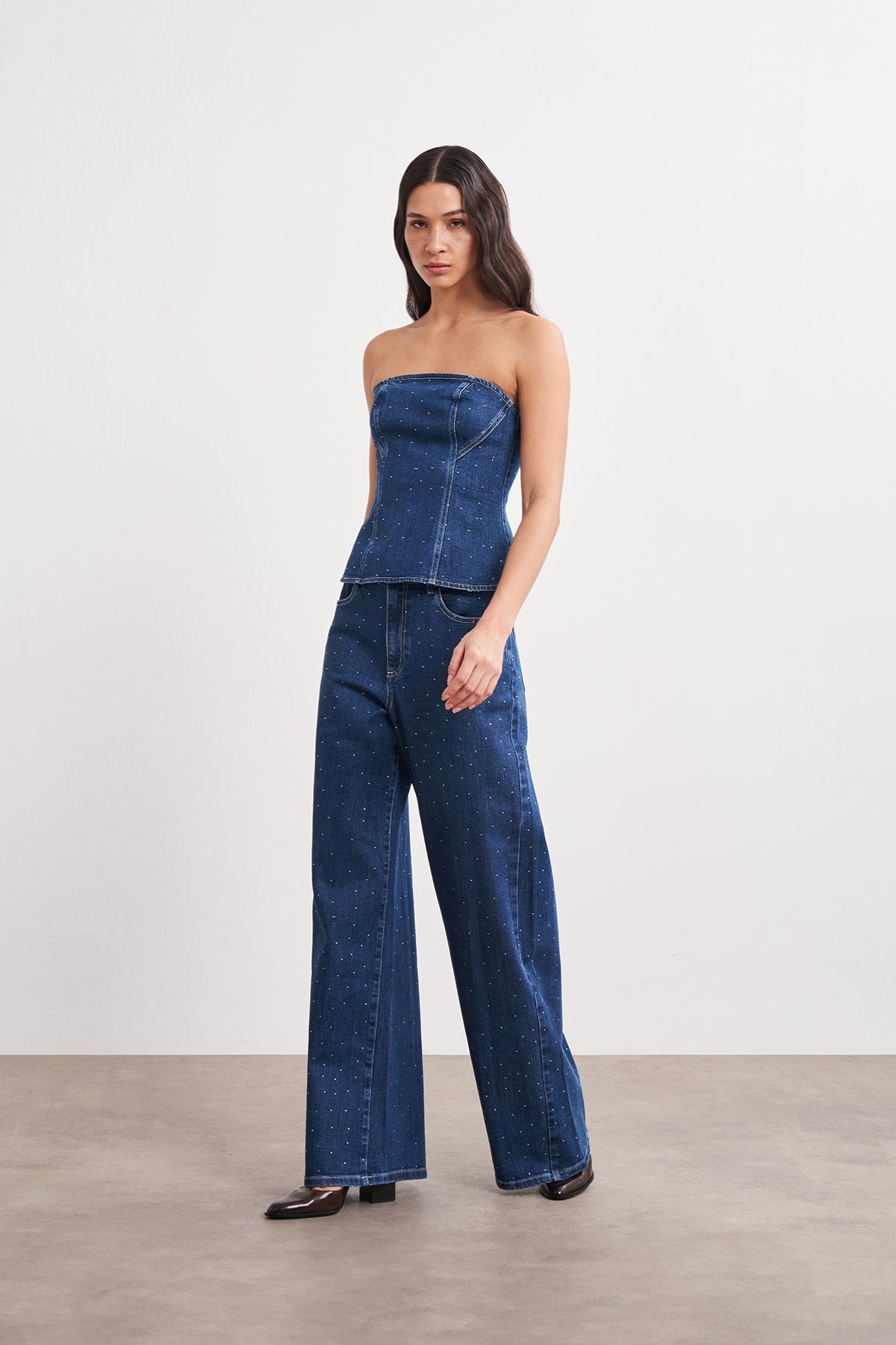 Hotfix Baskılı Denim Pantolon